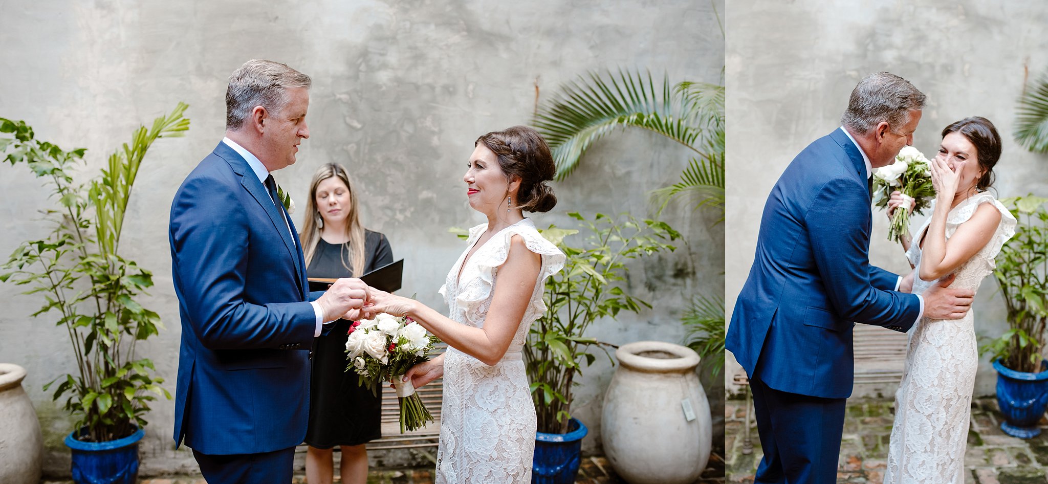 Christmas Elopement at Bevolo Gas Lantern Museum in New Orleans